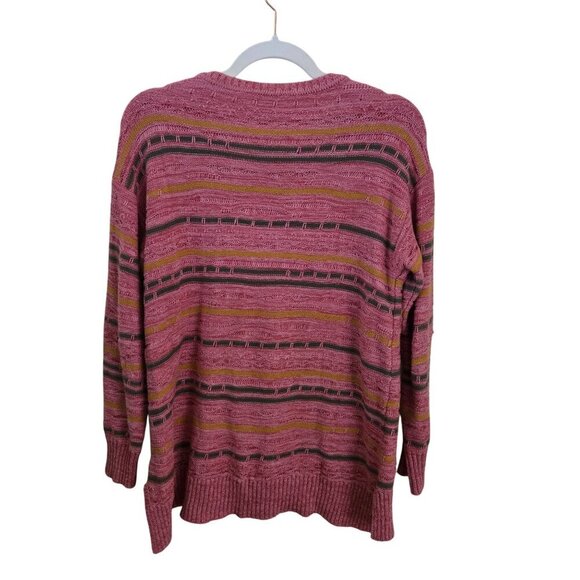 Soft Surroundings Lisabetta Striped Sweater Sustainable Cotton Size S - Picture 3 of 7